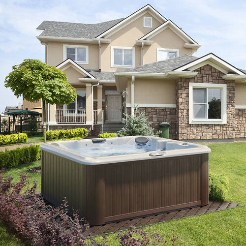 Мини-басссейн Jacuzzi J-245 213*213*h91 Platinum\Roasted Chestnut с крышей, фото 2