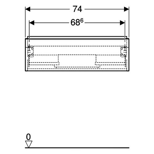 Тумба для раковины Geberit iCon 502.311.01.2 подвесная белый глянец, фото 3