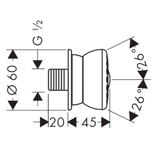 Бічний душ (форсунка) Hansgrohe Bodyvette 28467000, фото 2
