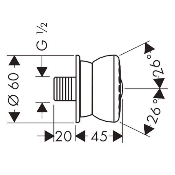 Бічний душ (форсунка) Hansgrohe Bodyvette 28467000, фото 2
