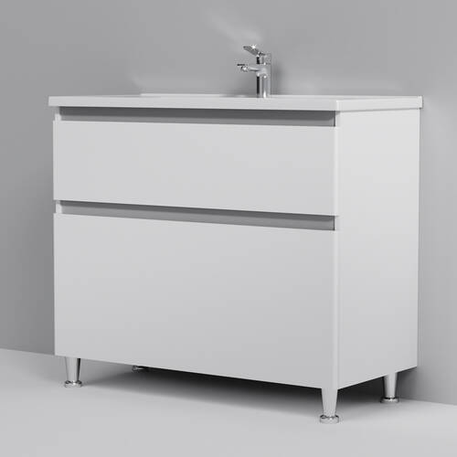 Тумба з раковиною AM.PM X-Joy M85 - FSX1002 - WC1002WG38 підлогова 100 см, білий глянець, фото 2