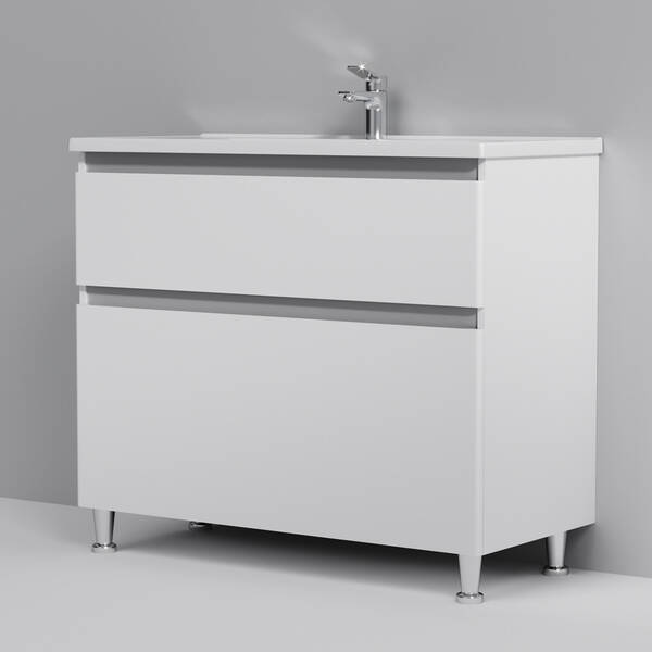 Тумба з раковиною AM.PM X-Joy M85 - FSX1002 - WC1002WG38 підлогова 100 см, білий глянець, фото 2
