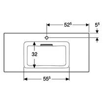 Раковина Geberit One 505.015.00.1 105 см, фото №3