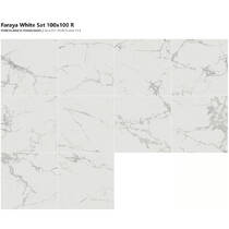 Керамограніт Almera Ceramica (Spain) P.E. Faraya White Sat Rect 100х100 См, фото №3