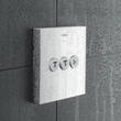 Переключатель потоков скрытого монтажа для душа Hansgrohe ShowerSelect 15764340 на 3 потребителя, черный матовый хром, фото 3