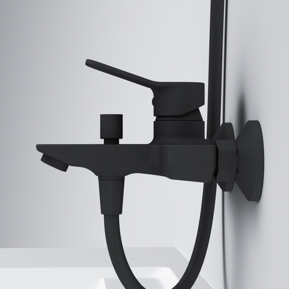 F85A10022 X-Joy S, змішувач для ванни/душу, чорний (1 сорт)