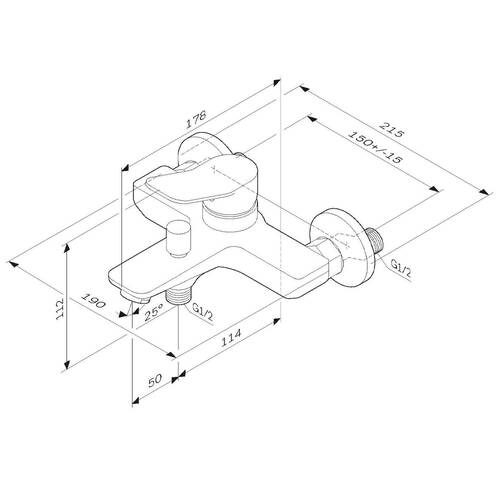 Смеситель для ванны AM.PM X-Joy F85A10022 черный, фото 7