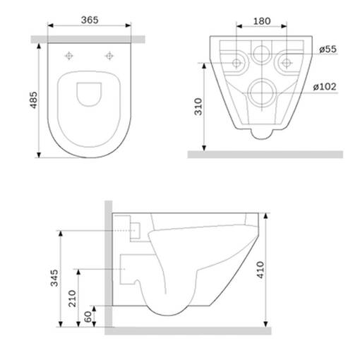 Унитаз подвесной Am.Pm Spirit C701700MBSC FlashClean с сиденьем SoftClose, черный матовый, фото 6