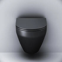 Унитаз подвесной Am.Pm Spirit C701700MBSC FlashClean с сиденьем SoftClose, черный матовый, фото №2