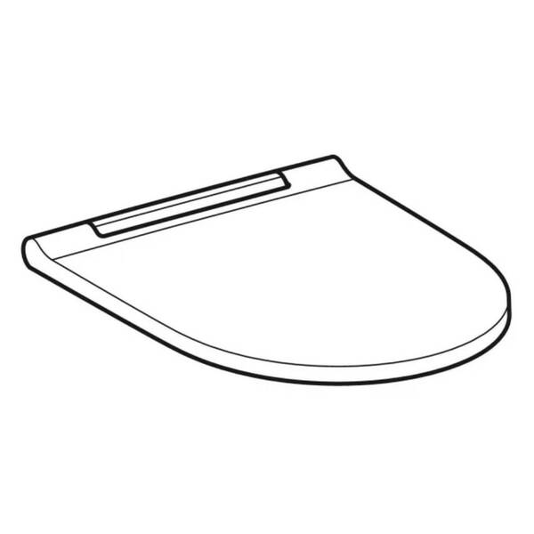 Кришка для унітаза Geberit One 243.989.11.2 Soft-Close, швидкоз'ємні кріплення, накладка біла, фото 2