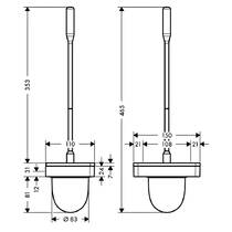 Щітка для унітазу Axor Universal Softsquare 42835670 чорний матовий, фото №2