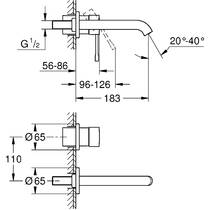 Змішувач прихованого монтажу для раковини Grohe Essence New 29192AL1 графіт, фото №2