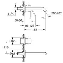 Смеситель скрытого монтажа для раковины Grohe Essence New 29192GL1 золото, фото №2