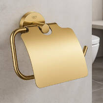 Держатель для туалетной бумаги Grohe Essentials 40367GL1 золото, фото №4