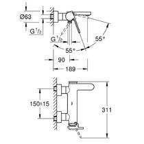 Смеситель для ванны Grohe Plus 33553DC3, фото №3