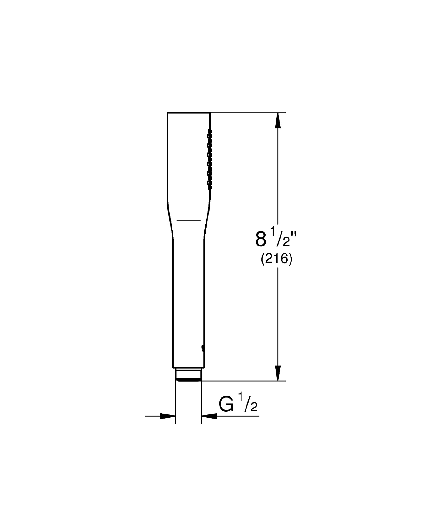 22126KF0 EUPH Cosmopolitan Stick ручний душ 9,5l чорний (1 сорт)