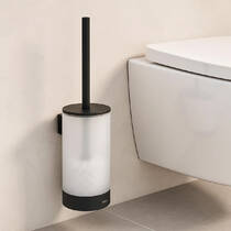 Щітка для унітазу Grohe Selection 41215KF0 чорний матовий, колба біла, фото №1