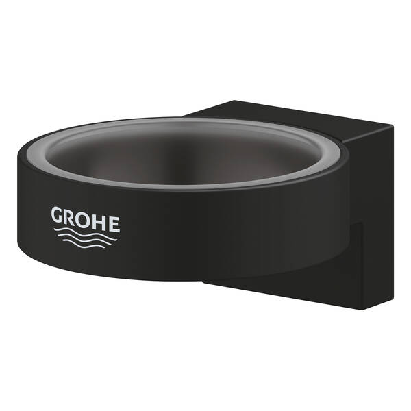 Тримач для склянки чи мильниці Grohe Selection 41217KF0 чорний матовий, фото 3