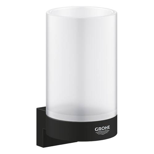 Тримач для склянки чи мильниці Grohe Selection 41217KF0 чорний матовий, фото 5