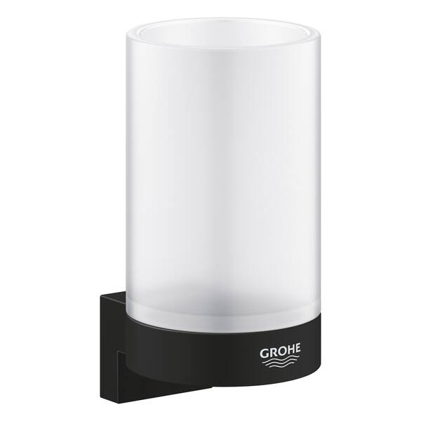 Тримач для склянки чи мильниці Grohe Selection 41217KF0 чорний матовий, фото 5