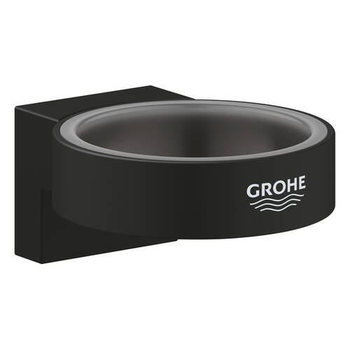 Тримач для склянки чи мильниці Grohe Selection 41217KF0 чорний матовий, фото 1