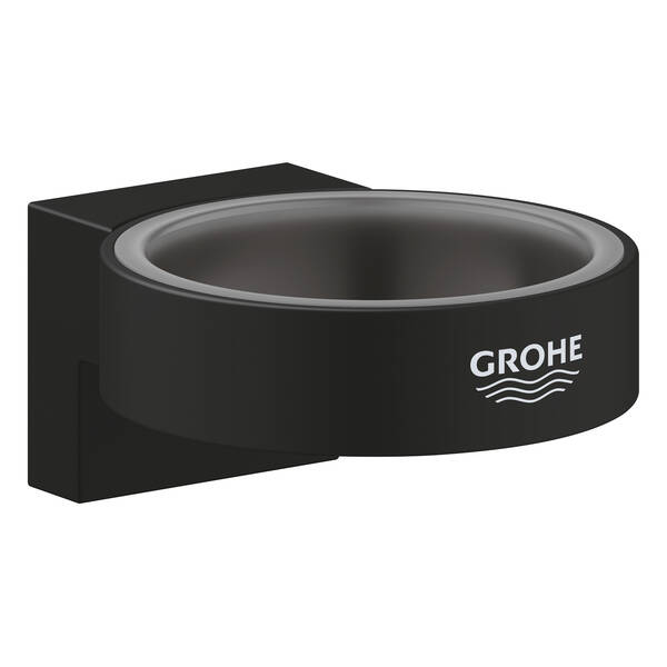 Тримач для склянки чи мильниці Grohe Selection 41217KF0 чорний матовий, фото 1