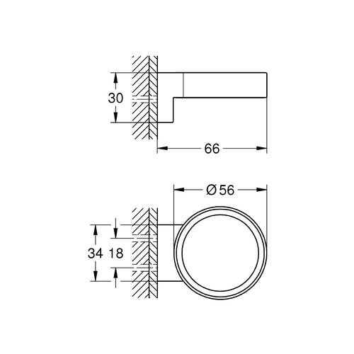 Тримач для склянки чи мильниці Grohe Selection 41217KF0 чорний матовий, фото 2