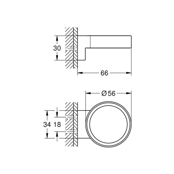 Тримач для склянки чи мильниці Grohe Selection 41217KF0 чорний матовий, фото 2