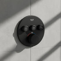 Смеситель скрытого монтажа Grohe SmartControl 29508KF0 с термостатом (наружная часть) черный