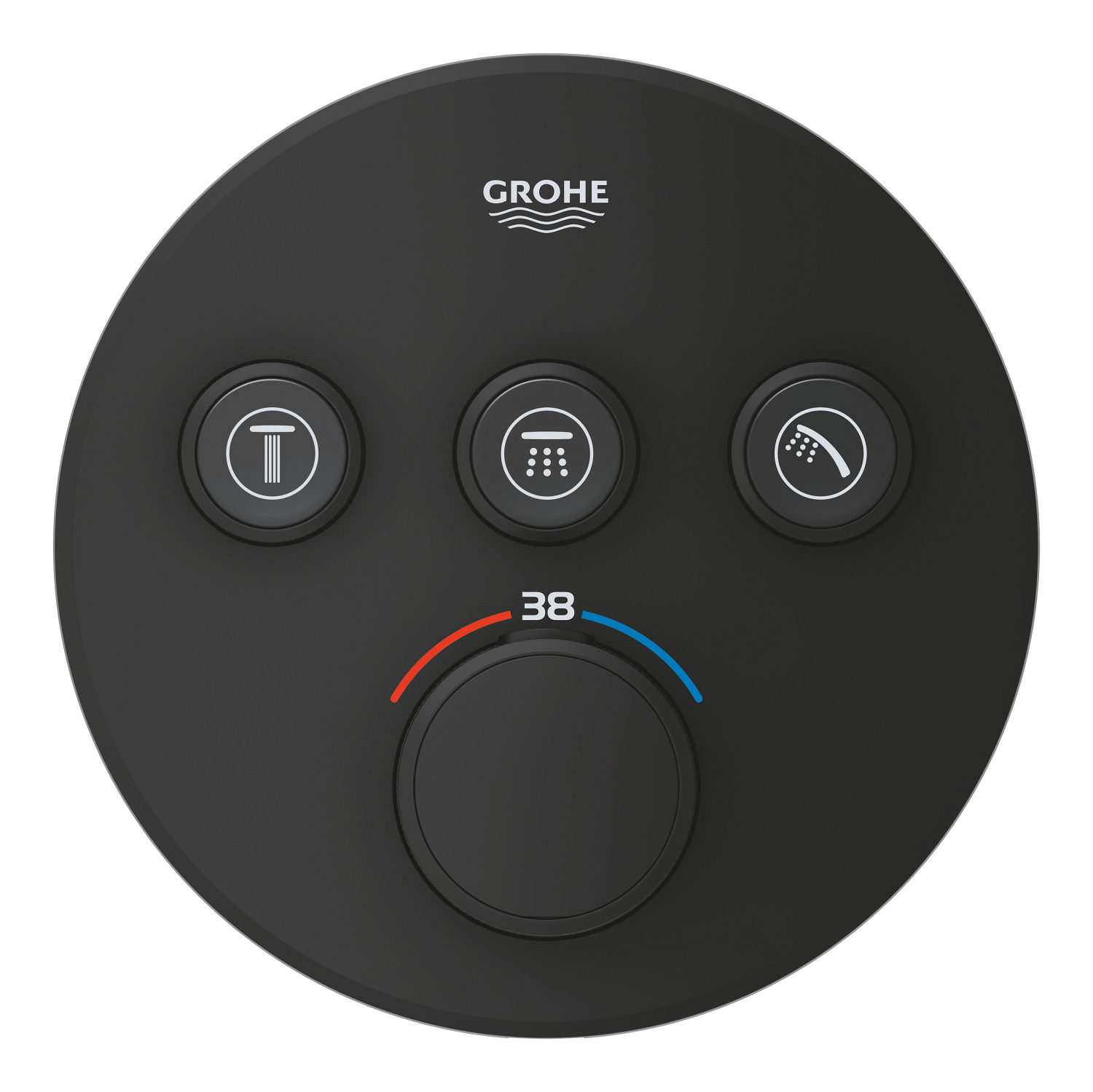 29508KF0 Grohtherm SmartControl Зовнішня частина термостату прихованого монтажу на 3 споживачі, чорний (1 сорт)