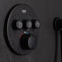 Смеситель скрытого монтажа Grohe SmartControl 29508KF0 с термостатом (наружная часть) черный, фото №7