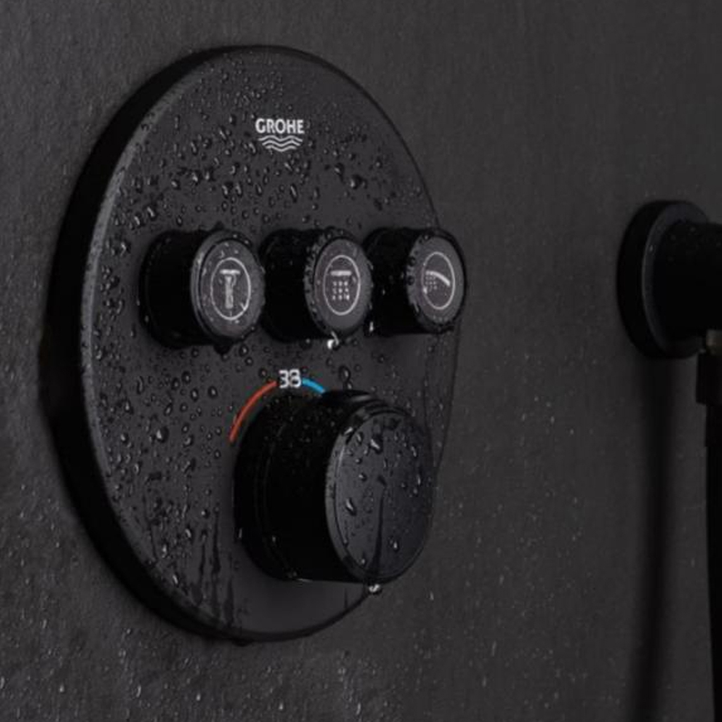 29508KF0 Grohtherm SmartControl Зовнішня частина термостату прихованого монтажу на 3 споживачі, чорний (1 сорт)