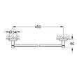 Тримач для рушників Grohe Essentials 40688DA1 теплий захід сонця (рожеве золото), фото 2