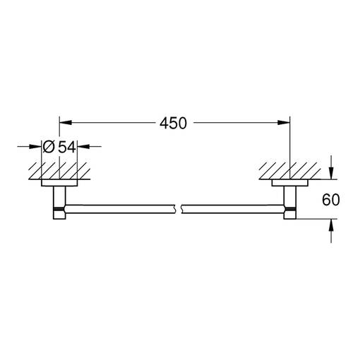 Тримач для рушників Grohe Essentials 40688DA1 теплий захід сонця (рожеве золото), фото 2