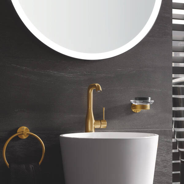 Змішувач для раковини Grohe Essence 24173GN1 M-розмір, брашоване золото, фото 3