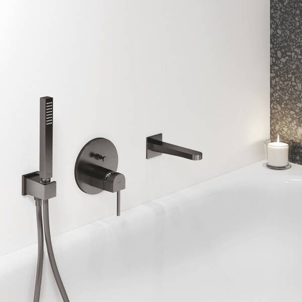 Смеситель скрытого монтажа для ванны Grohe Plus 24060AL3 графит темный матовый, фото 5