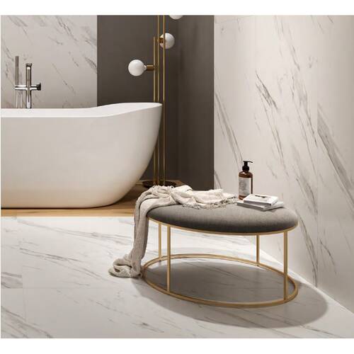 Керамограніт Cersanit Calacatta Mistari Calacatta Mistari White Satin Rect 59,8x59,8 см, фото 2