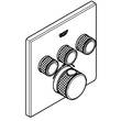 Смеситель скрытого монтажа для душа Grohe Grohtherm SmartControl 29126DC0 с термостатом на 3 потребителя, суперсталь, фото 2