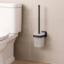 Щітка для унітаза AM.PM Gem A9033422 з тримачем, чорний матовий, фото №1