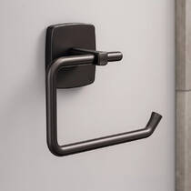 Тримач для туалетного паперу Am.Pm Gem A9034122 без кришки чорний мат, фото №1