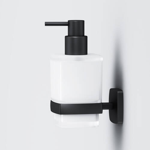 Дозатор для жидкого мыла AM.PM Gem A9036922 с настенным держателем, черный матовый, фото 3