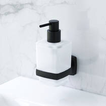 Дозатор для жидкого мыла AM.PM Gem A9036922 с настенным держателем, черный матовый, фото №6