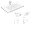 Тумба з раковиною Villeroy&Boch Subway 3.0 C57400VE + 4A708001, 80 см білий глянець, фото 3