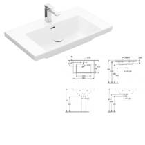 Тумба с раковиной Villeroy&Boch Subway 3.0 C57400VE+4A708001, 80 см белый глянец, фото №3