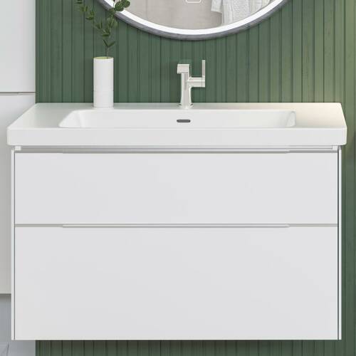 Тумба з раковиною Villeroy&Boch Subway 3.0 C57400VE + 4A708001, 80 см білий глянець, фото 5