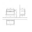 Тумба з раковиною Villeroy&Boch Subway 3.0 C57400VE + 4A708001, 80 см білий глянець, фото 2