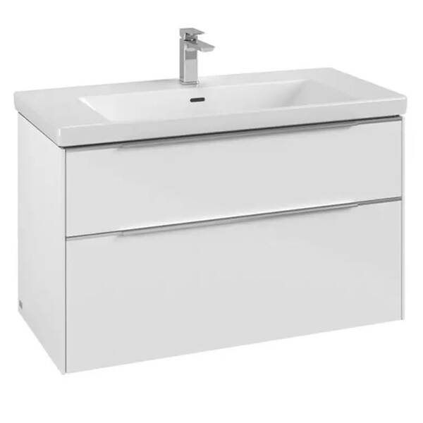 Тумба з раковиною Villeroy&Boch Subway 3.0, C57000VE  + 4A70A501, 100  см, білий глянець, фото 1