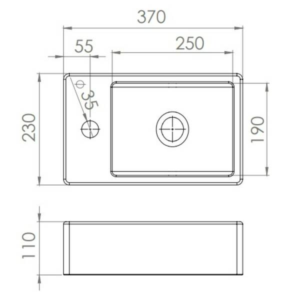 Раковина Devit Art 2.0 SPB-5101 без донного клапана 37 см, фото 2