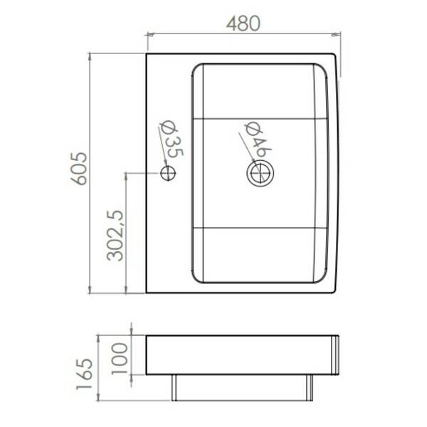 Раковина Devit Art 2.0 SPB-5109 без донного клапана 60 см, фото 2