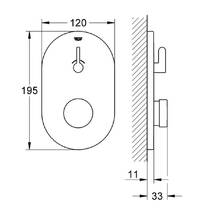 Смеситель скрытого монтажа для душа Grohe Eurosmart Cosmopolitan 36321000 автоматический нажимной, хром, фото №2